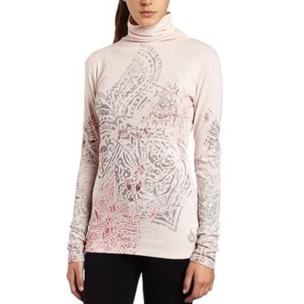 ISIS Elemental Mockneck Gorpcore Pink Floral Top Large